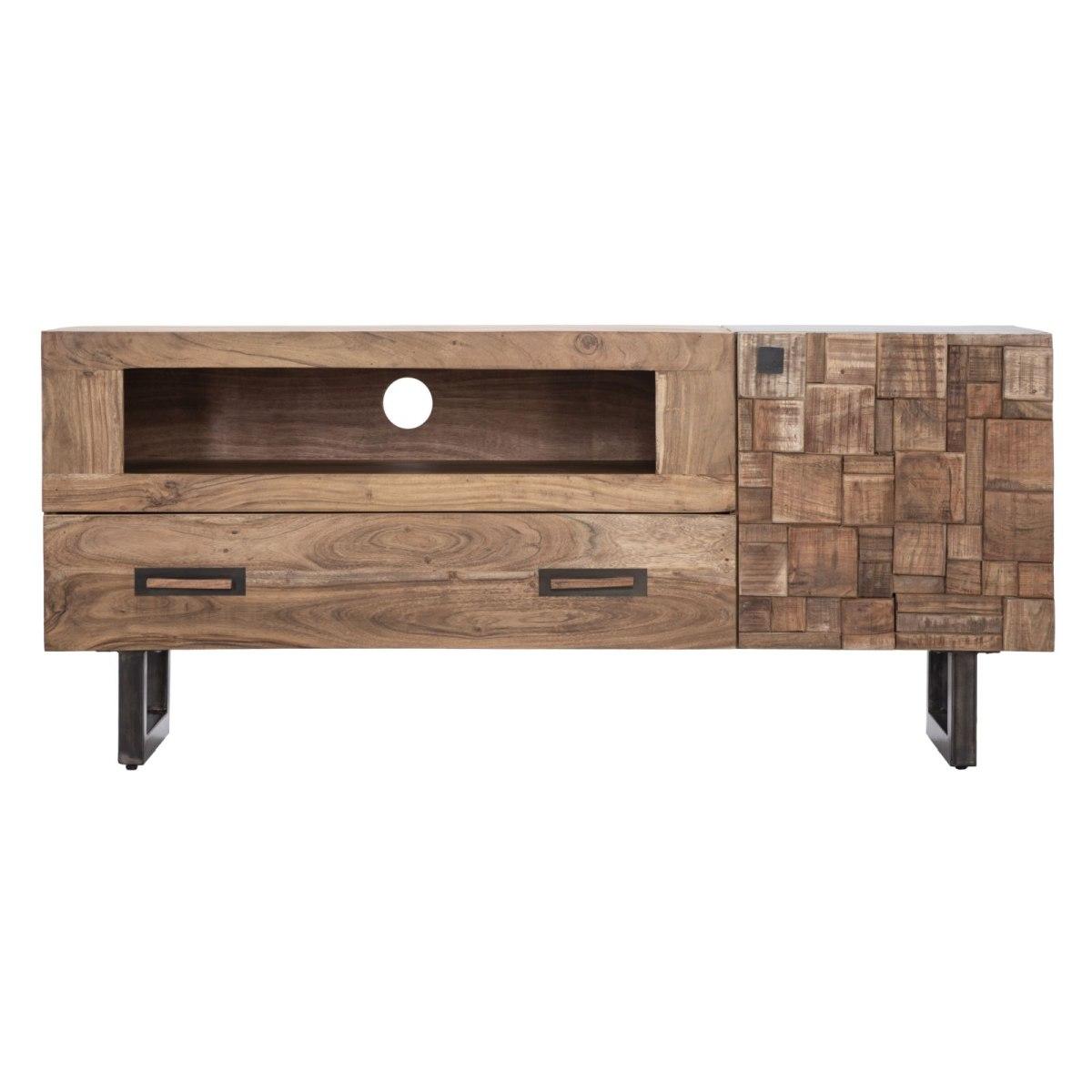 Porta tv mumbai legno di acacia nilotica 145 x 40 x 62 cm