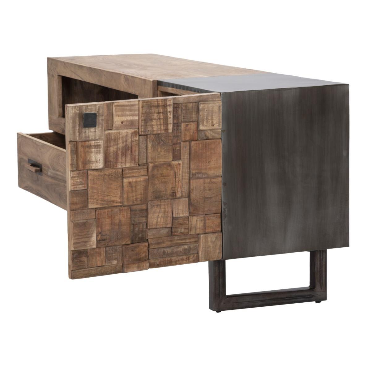 Porta tv mumbai legno di acacia nilotica 145 x 40 x 62 cm
