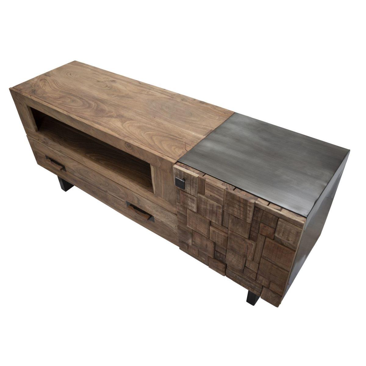 Porta tv mumbai legno di acacia nilotica 145 x 40 x 62 cm
