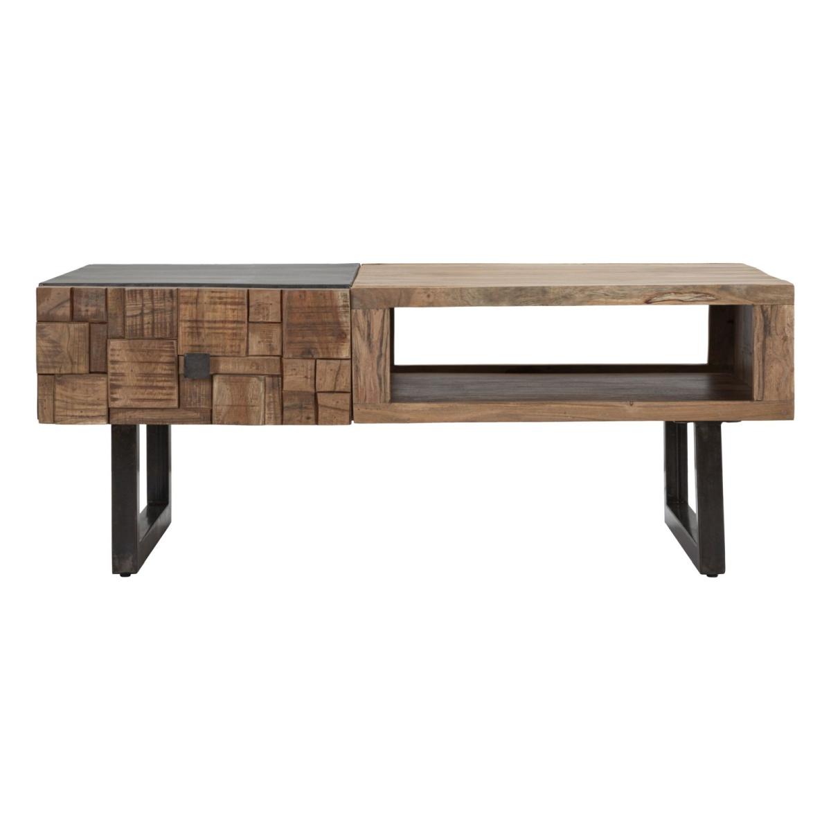 Tavolo da caffe ret mumbai legno di acacia nilotica 110 x 60 x 43 cm