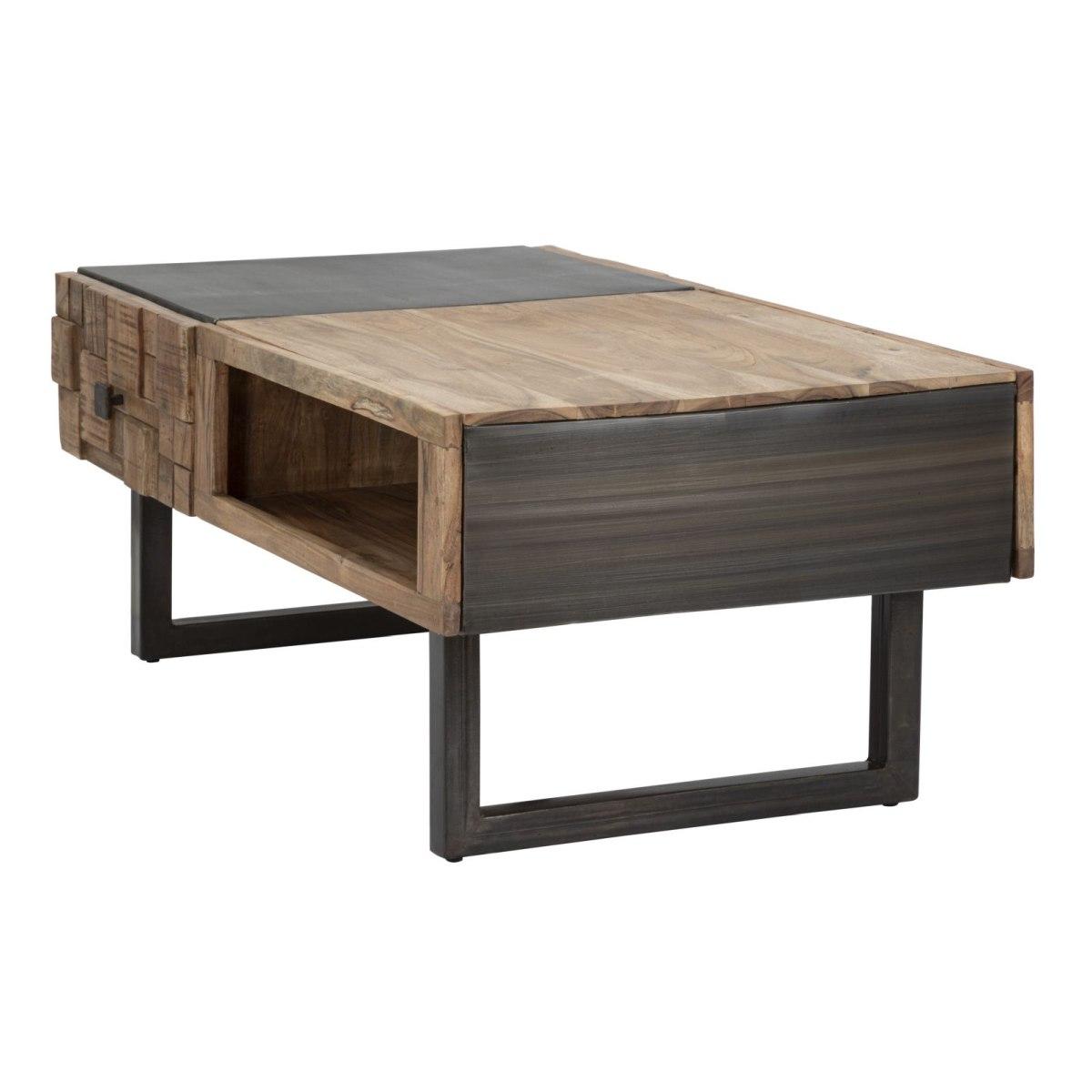 Tavolo da caffe ret mumbai legno di acacia nilotica 110 x 60 x 43 cm