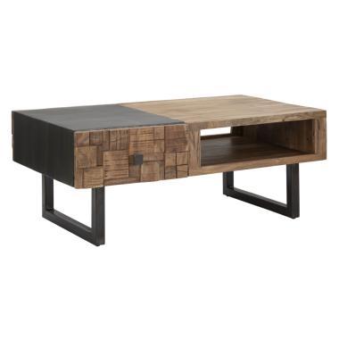 Tavolo da caffe ret mumbai legno di acacia nilotica 110 x 60 x 43 cm