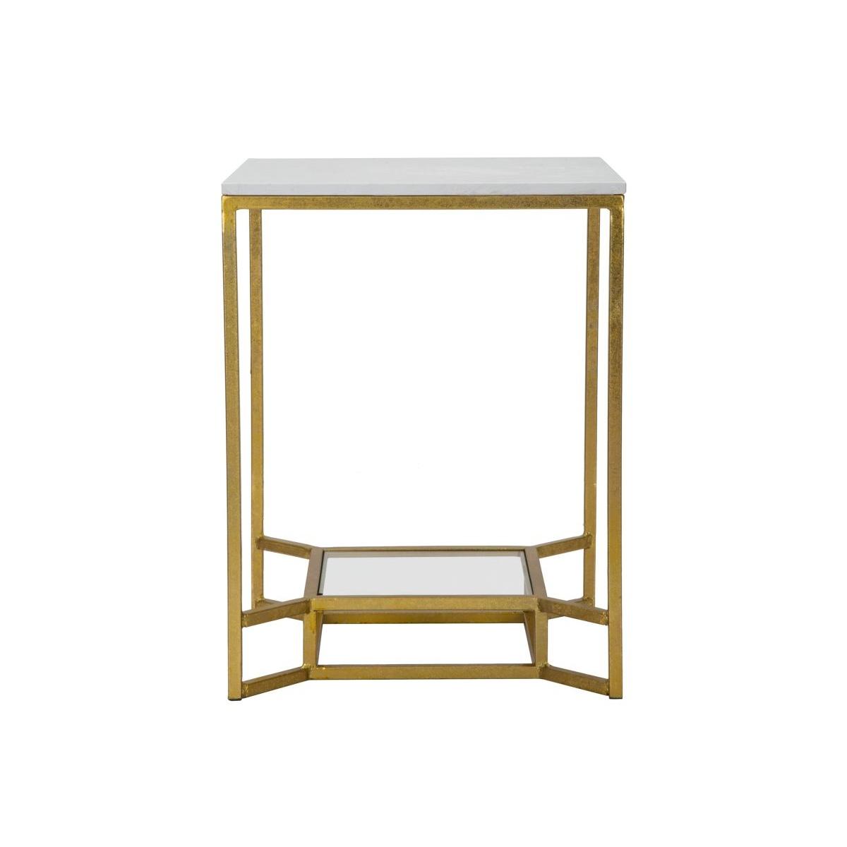 Tavolinetto double marble 47 x 47 x 60 cm
