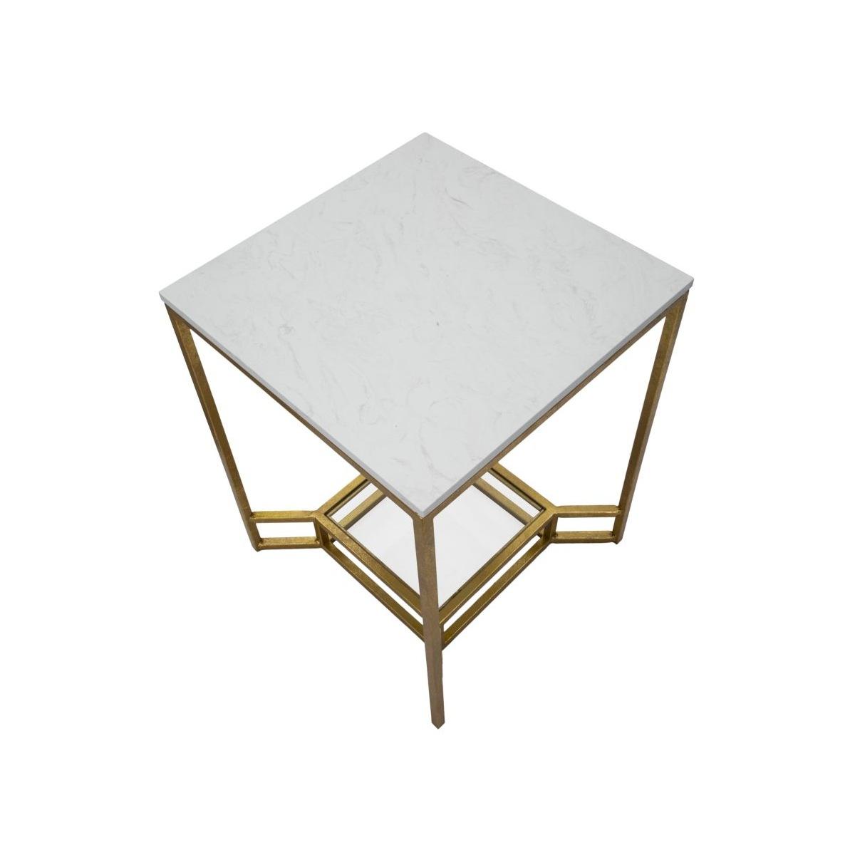 Tavolinetto double marble 47 x 47 x 60 cm