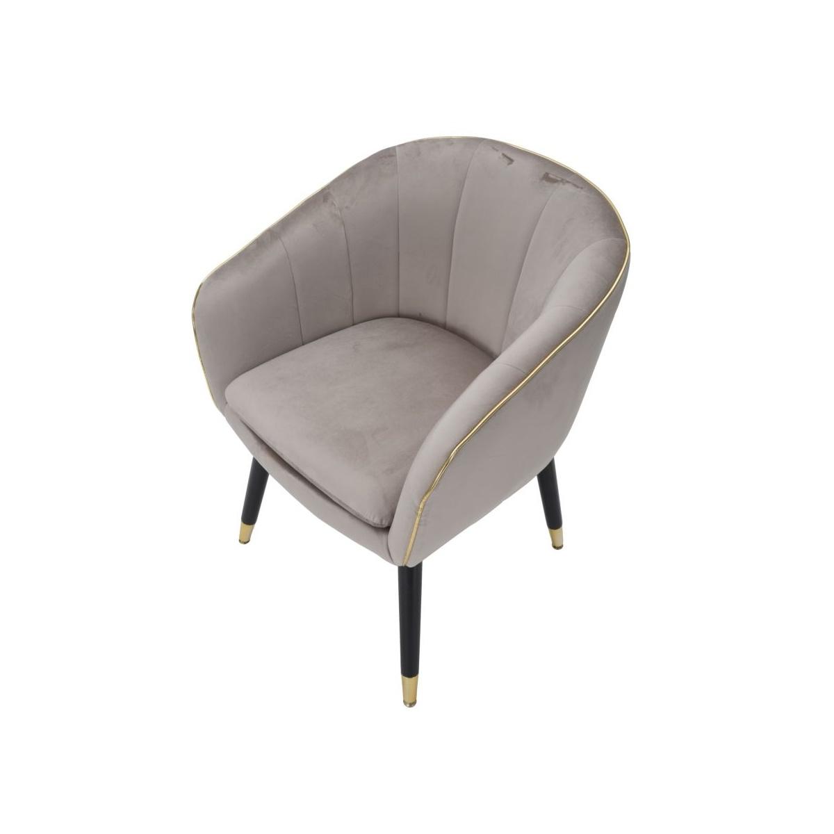 Poltrona paris grigia gold 62 x 58 x 78 cm