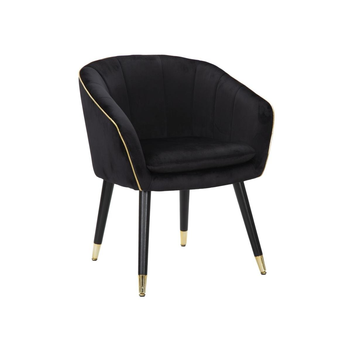Poltrona paris nera gold 62 x 58 x 78 cm