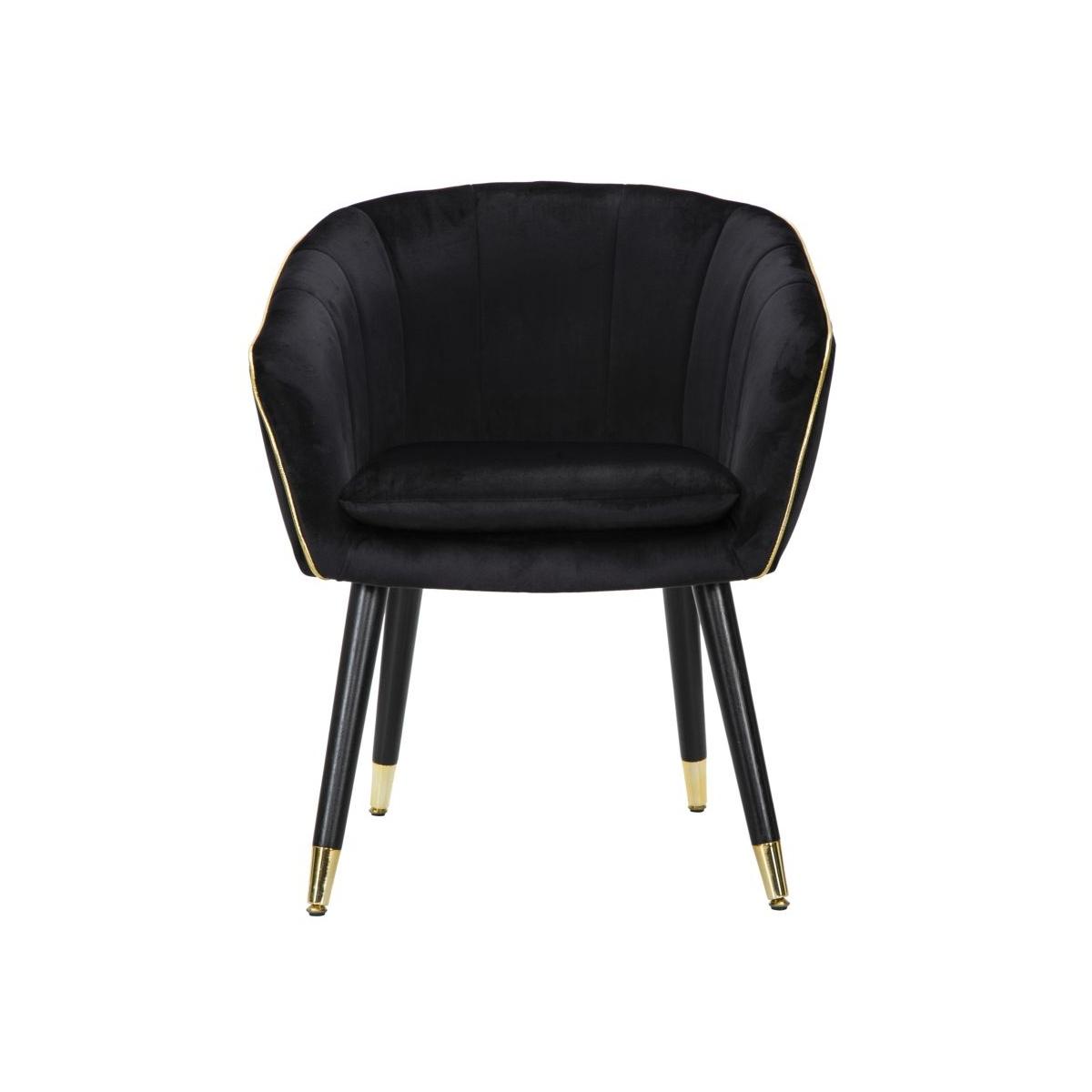 Poltrona paris nera gold 62 x 58 x 78 cm