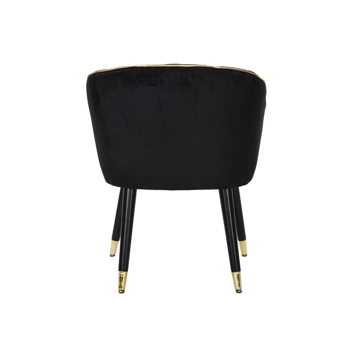 Poltrona paris nera gold 62 x 58 x 78 cm
