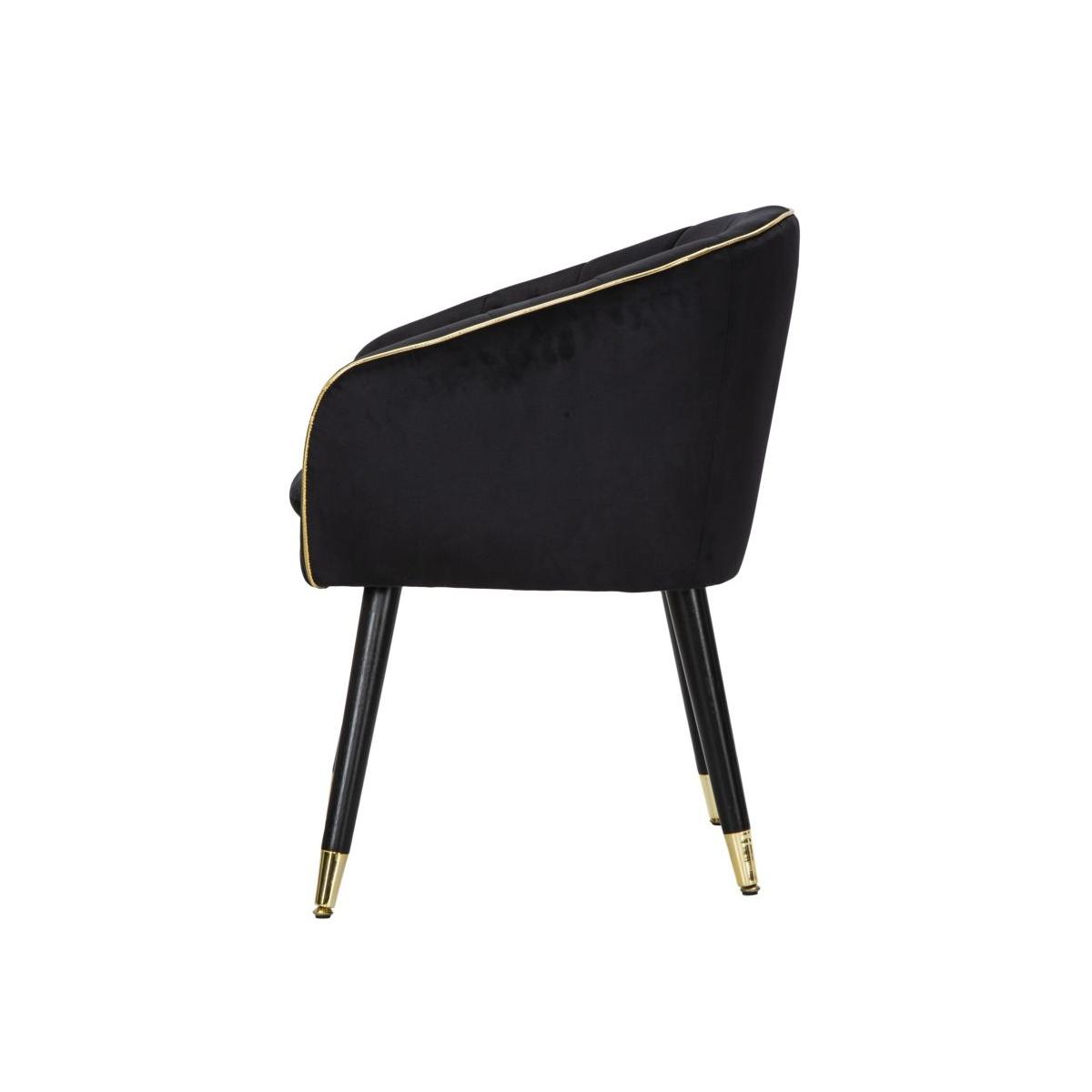 Poltrona paris nera gold 62 x 58 x 78 cm