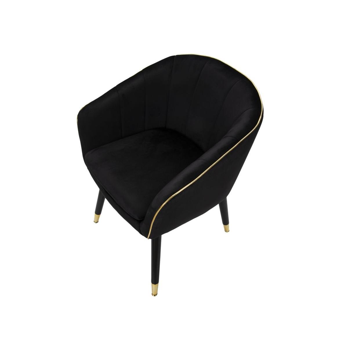 Poltrona paris nera gold 62 x 58 x 78 cm