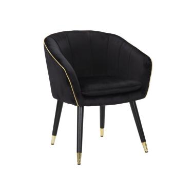 Poltrona paris nera gold 62 x 58 x 78 cm