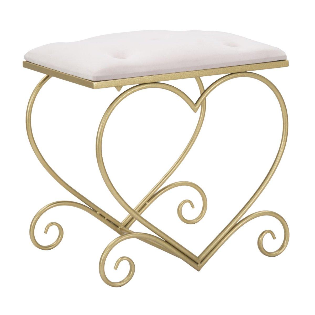 Sgabello heart rosa 50 x 37,5 x 51,5 cm