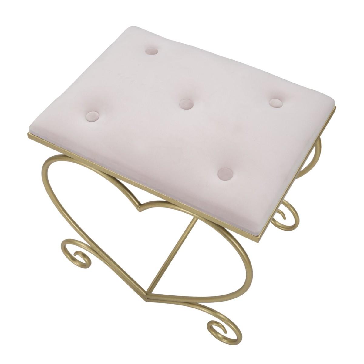 Sgabello heart rosa 50 x 37,5 x 51,5 cm