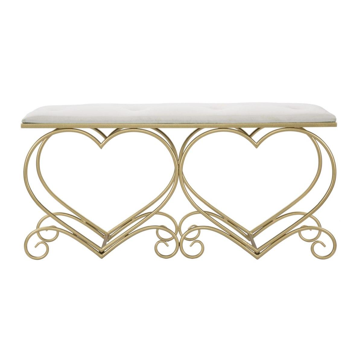 Panca heart crema 105 x 37,5 x 51,5 cm