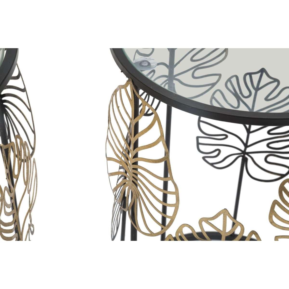 Tavolinetti foglie glam coppia