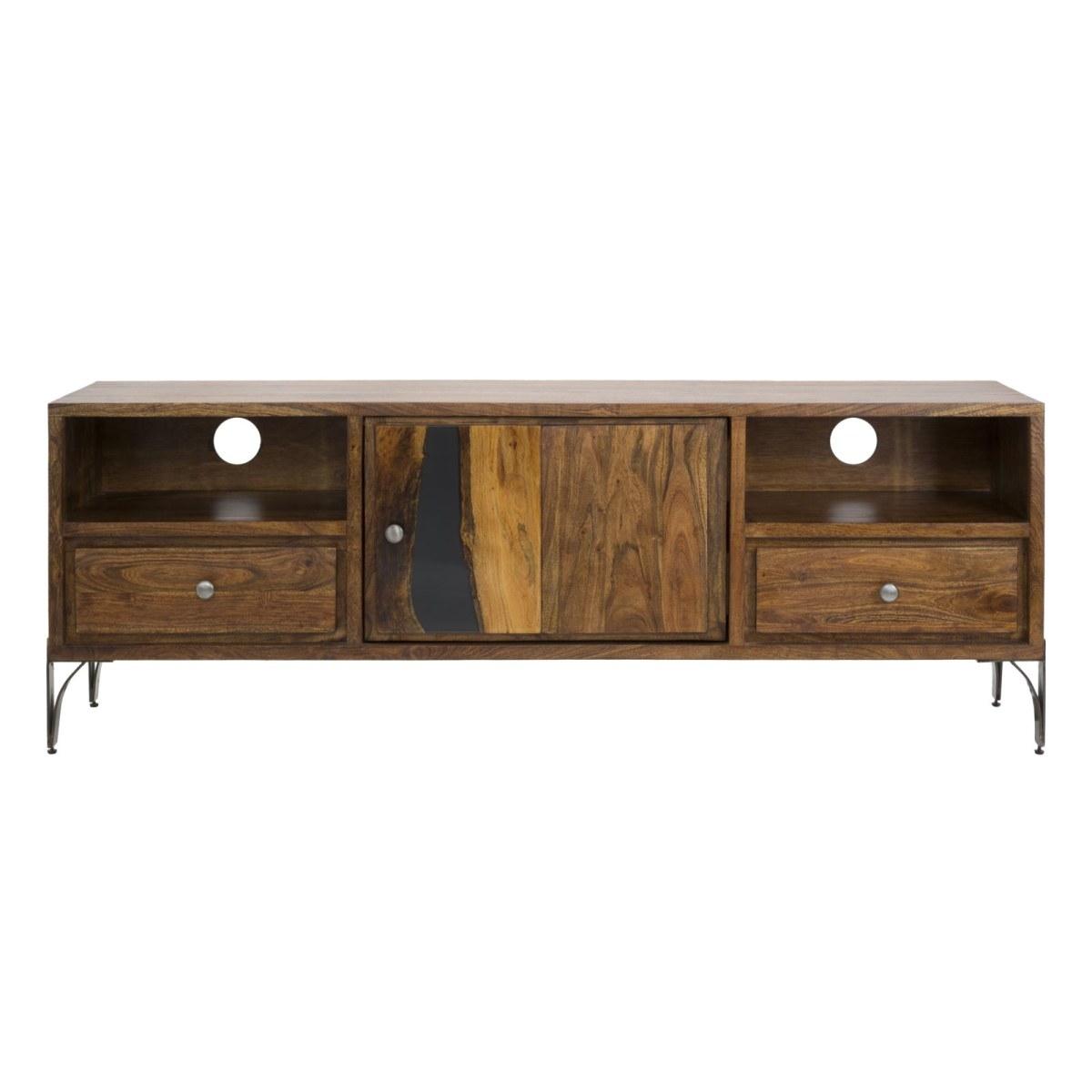 Porta tv mustang legno di acacia nilotica 175 x 40 x 60 cm
