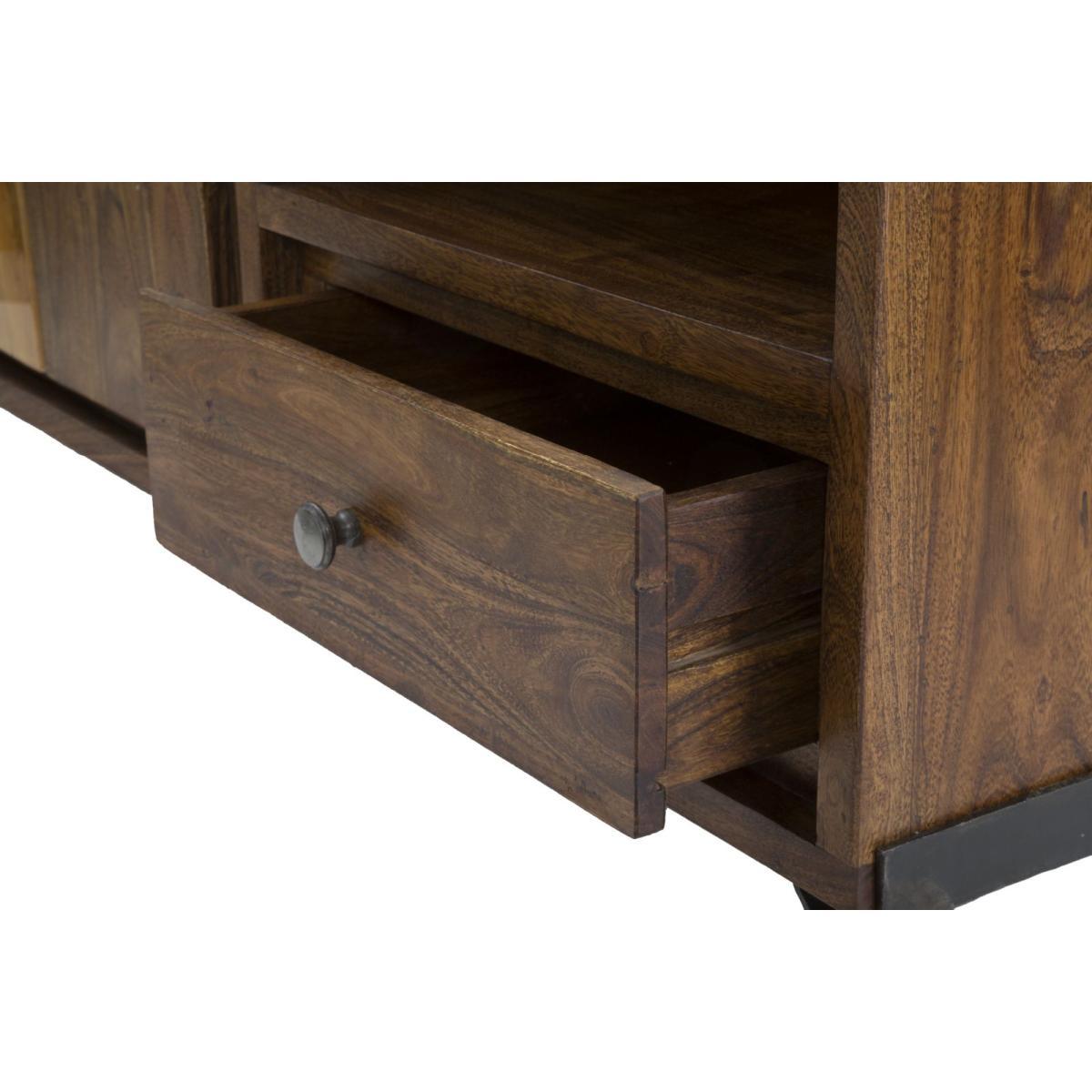 Porta tv mustang legno di acacia nilotica 175 x 40 x 60 cm