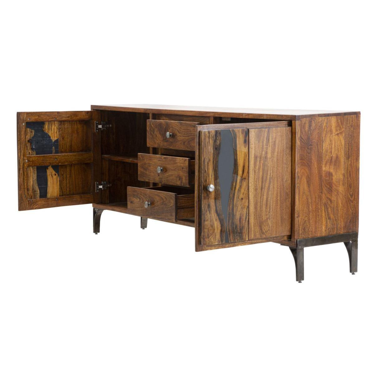 Mobile mustang legno di acacia nilotica 175 x 40 x 75 cm
