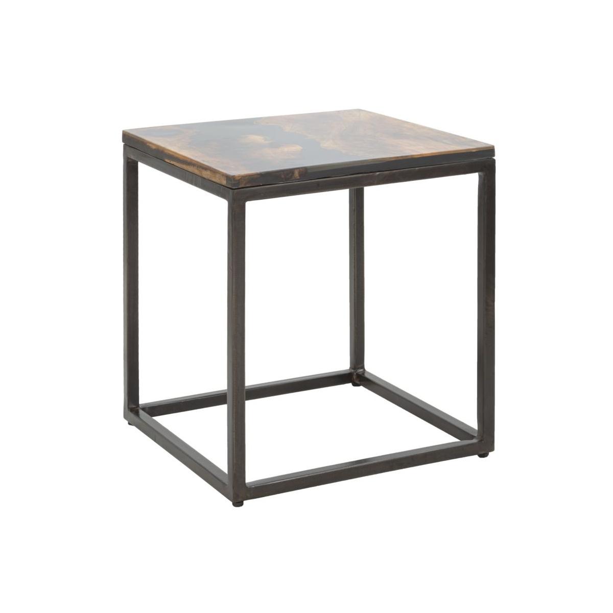 Tavolo da caffe mustang quadrato legno di acacia nilotica 40 x 40 x 45 cm