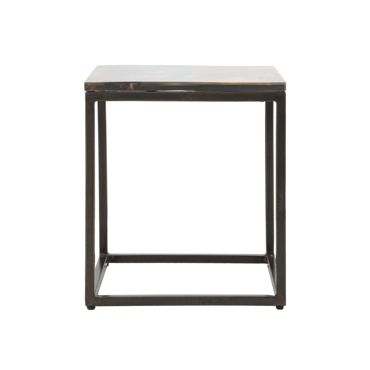 Tavolo da caffe mustang quadrato legno di acacia nilotica 40 x 40 x 45 cm