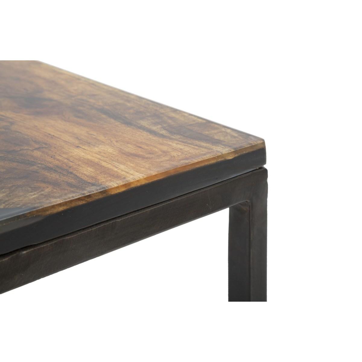 Tavolo da caffe mustang quadrato legno di acacia nilotica 40 x 40 x 45 cm
