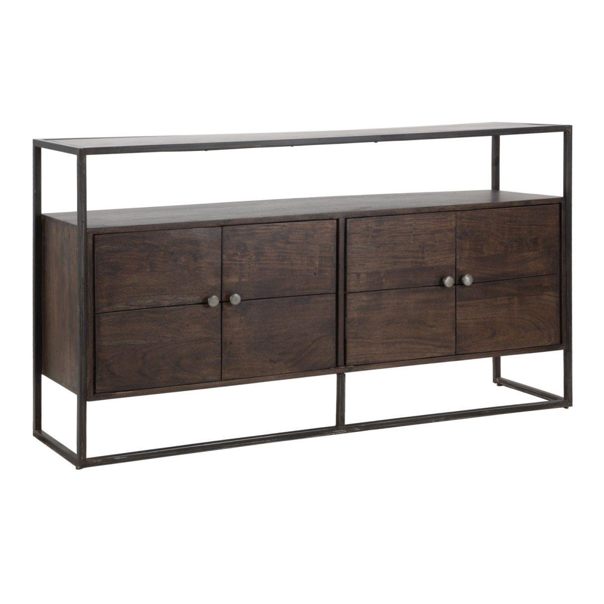 Mobile burn legno di acacia nilotica 150 x 40 x 83 cm