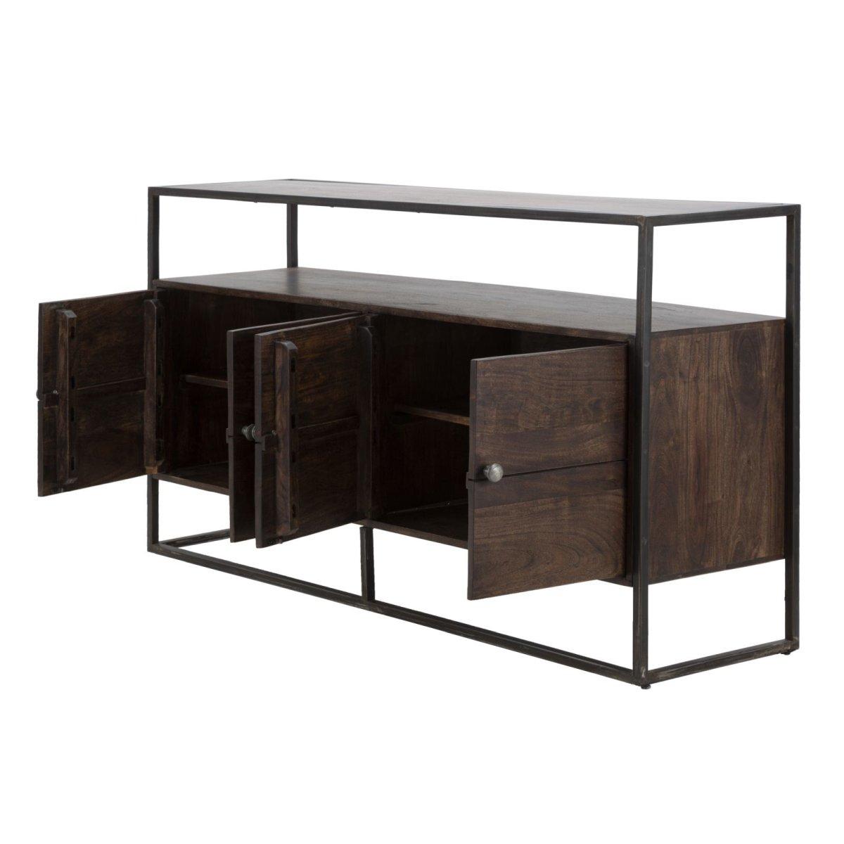 Mobile burn legno di acacia nilotica 150 x 40 x 83 cm
