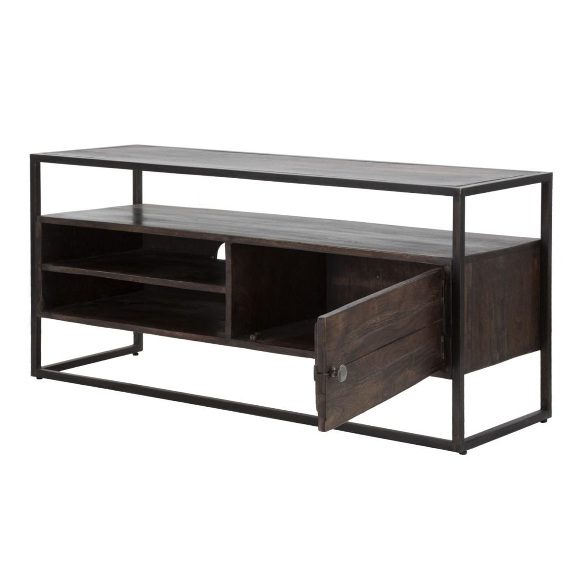 Porta tv burn legno di acacia nilotica 120 x 40 x 55 cm