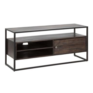 Porta tv burn legno di acacia nilotica 120 x 40 x 55 cm