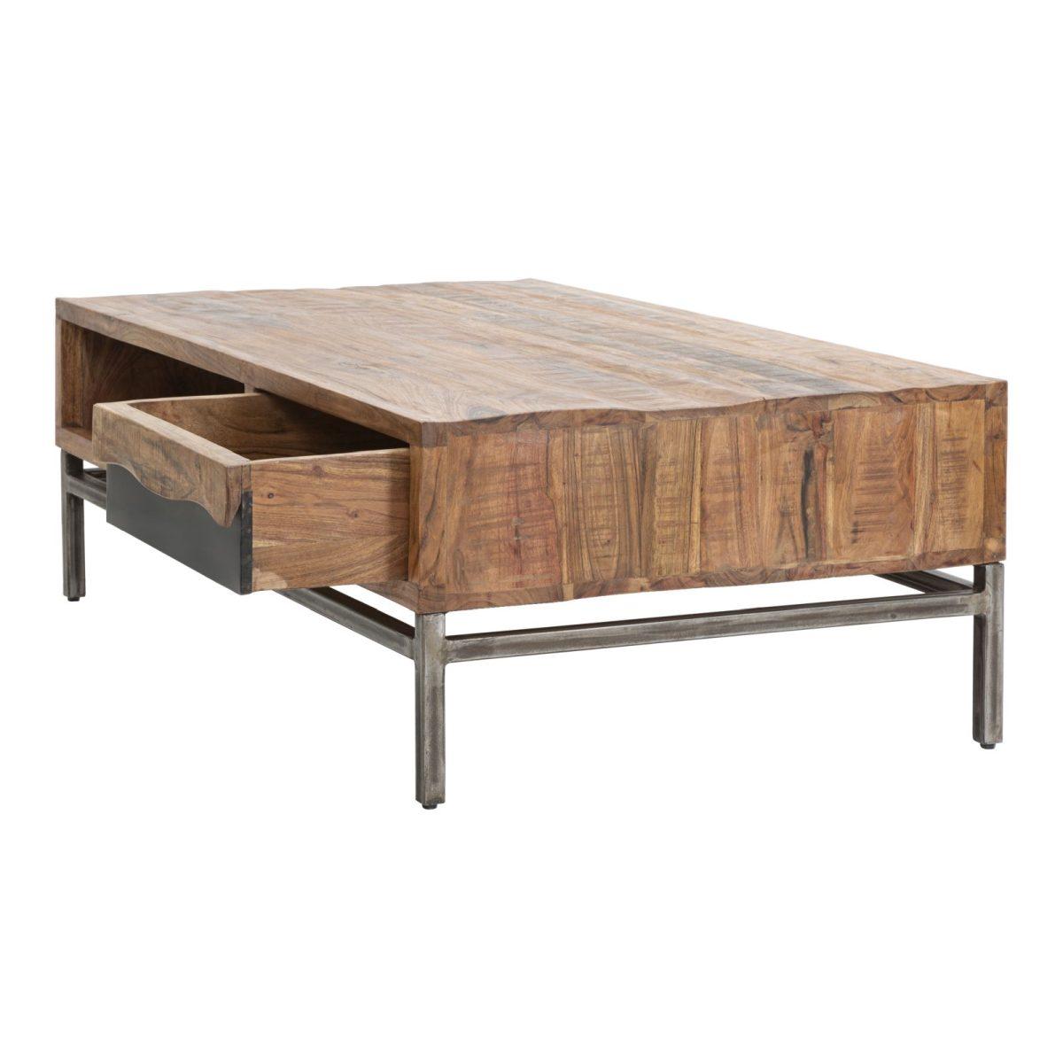 Tavolo da caffe yellowstone legno di acacia nilotica 118 x 70 x 40 cm