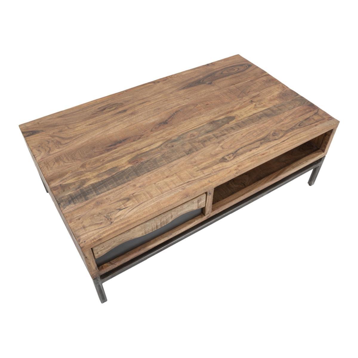 Tavolo da caffe yellowstone legno di acacia nilotica 118 x 70 x 40 cm