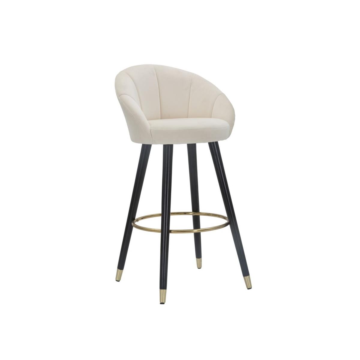 Sgabello bar prague crema altezza seduta 55 x 56 x 104 cm