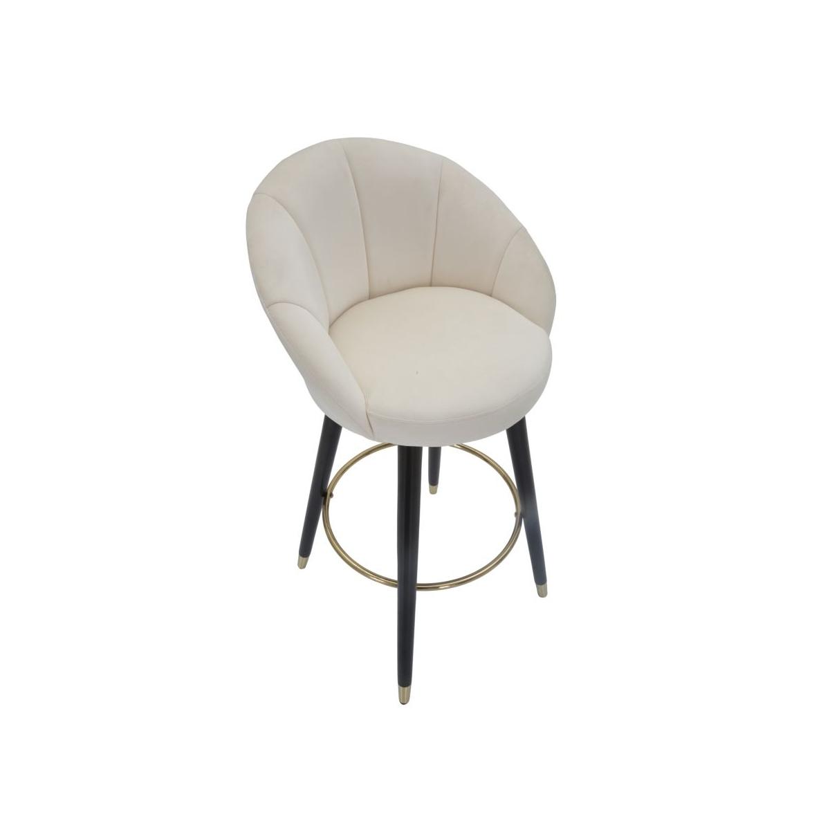 Sgabello bar prague crema altezza seduta 55 x 56 x 104 cm