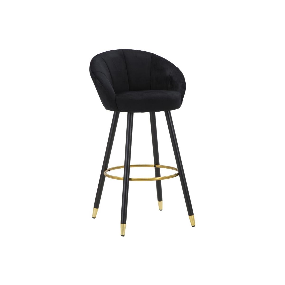 Sgabello bar prague nero altezza seduta 55 x 56 x 104 cm