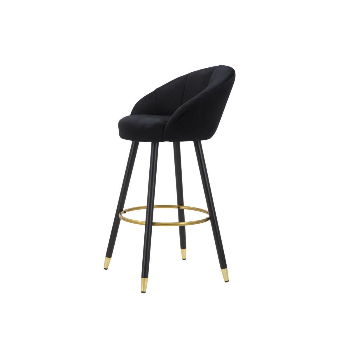 Sgabello bar prague nero altezza seduta 55 x 56 x 104 cm