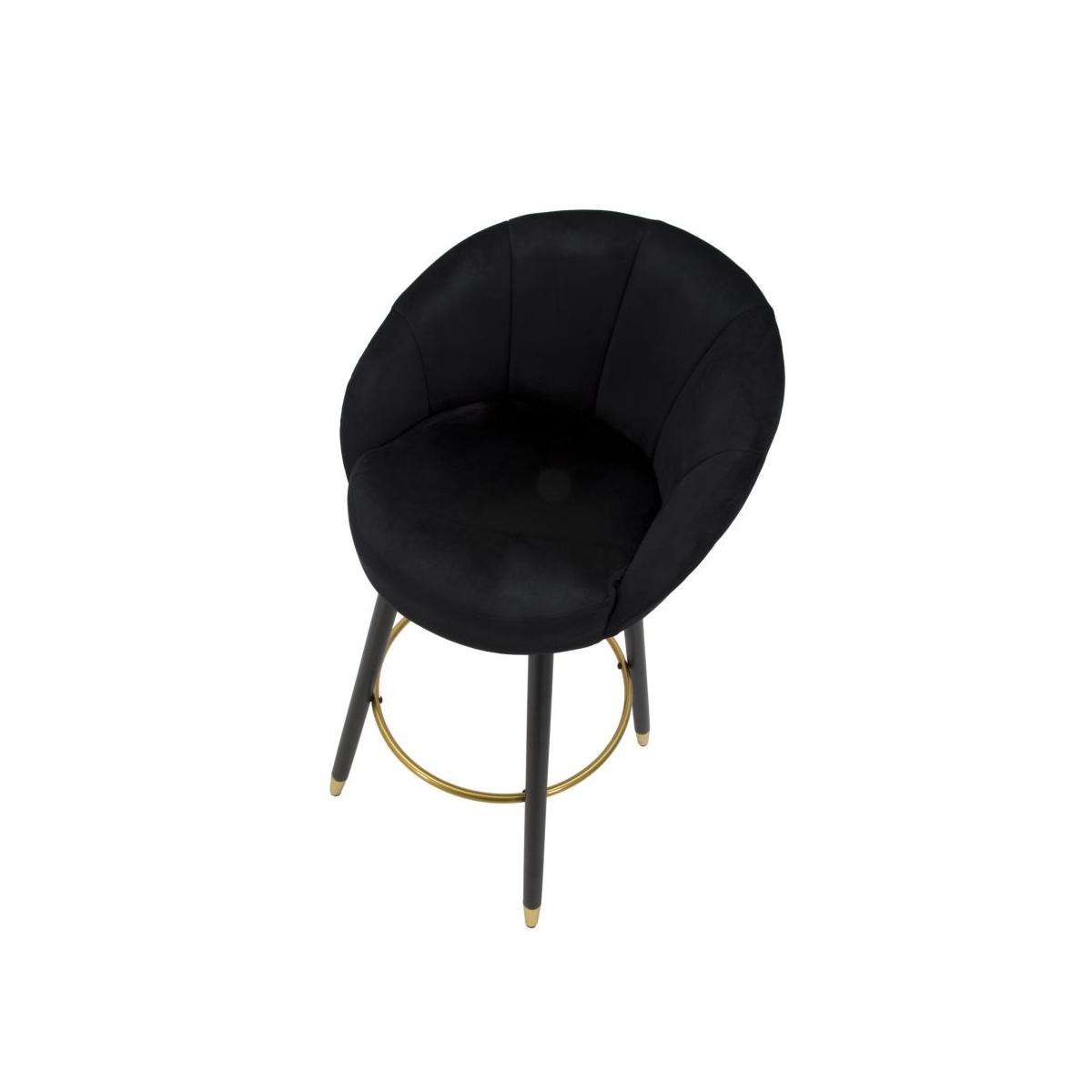 Sgabello bar prague nero altezza seduta 55 x 56 x 104 cm