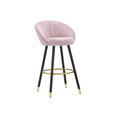 Sgabello bar prague rosa altezza seduta 55 x 56 x 104 cm