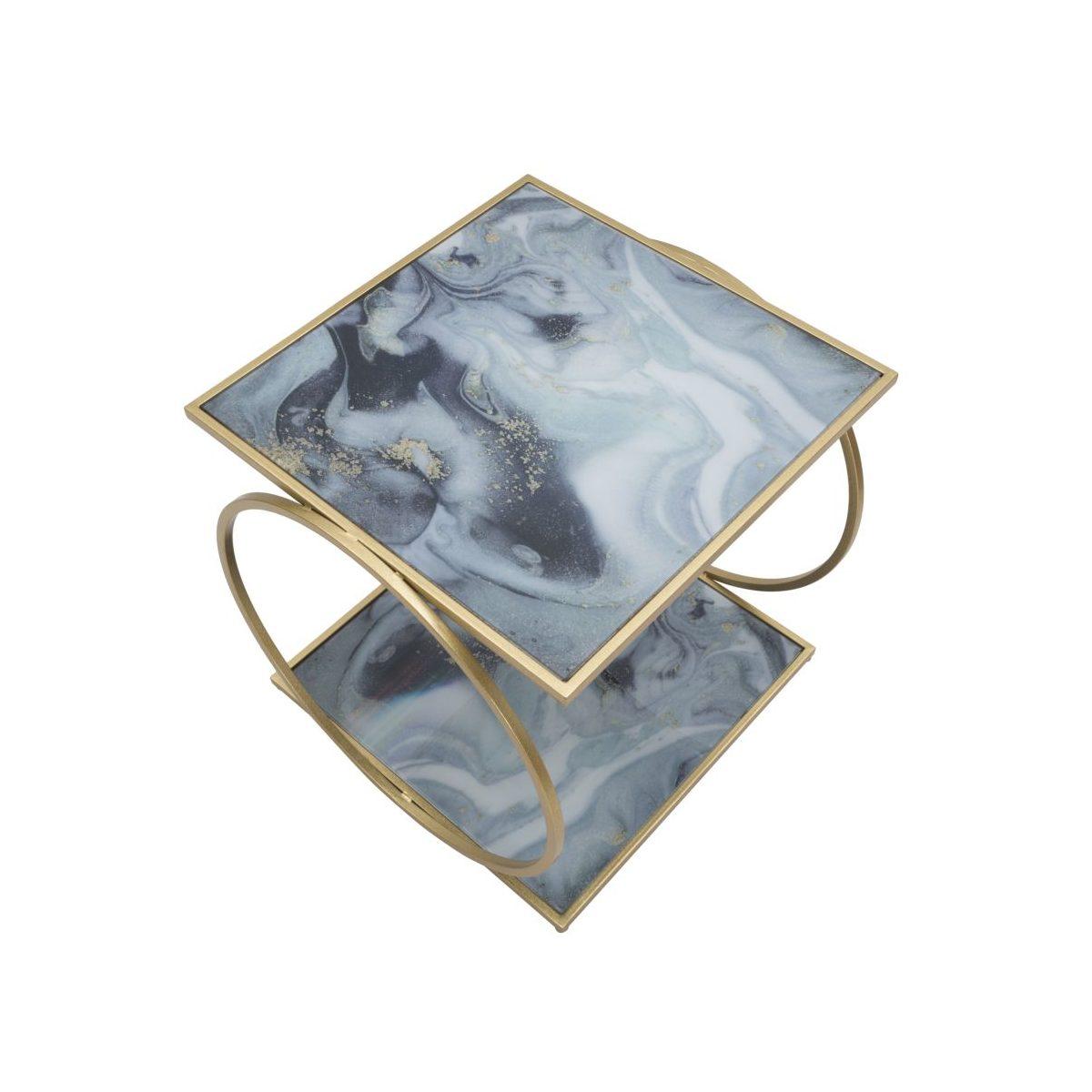 Tavolinetto glam 2 level 52,5 x 50 x 51 cm