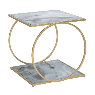 Tavolinetto glam 2 level 52,5 x 50 x 51 cm