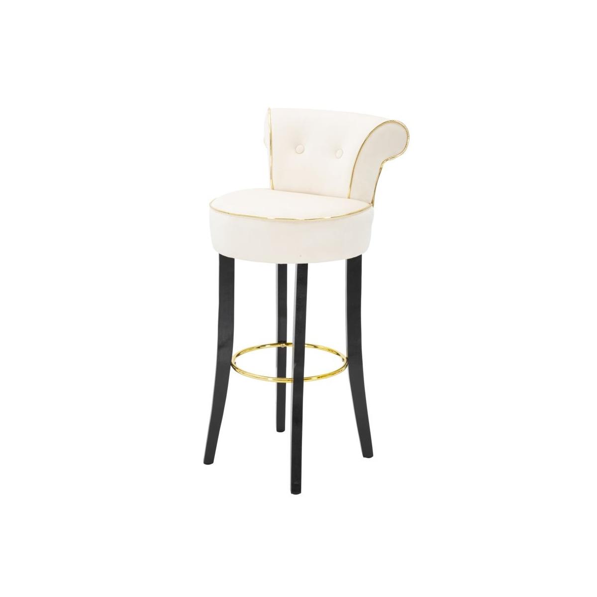 Sgabello bar luxy crema altezza seduta 46 x 48 x 96 cm