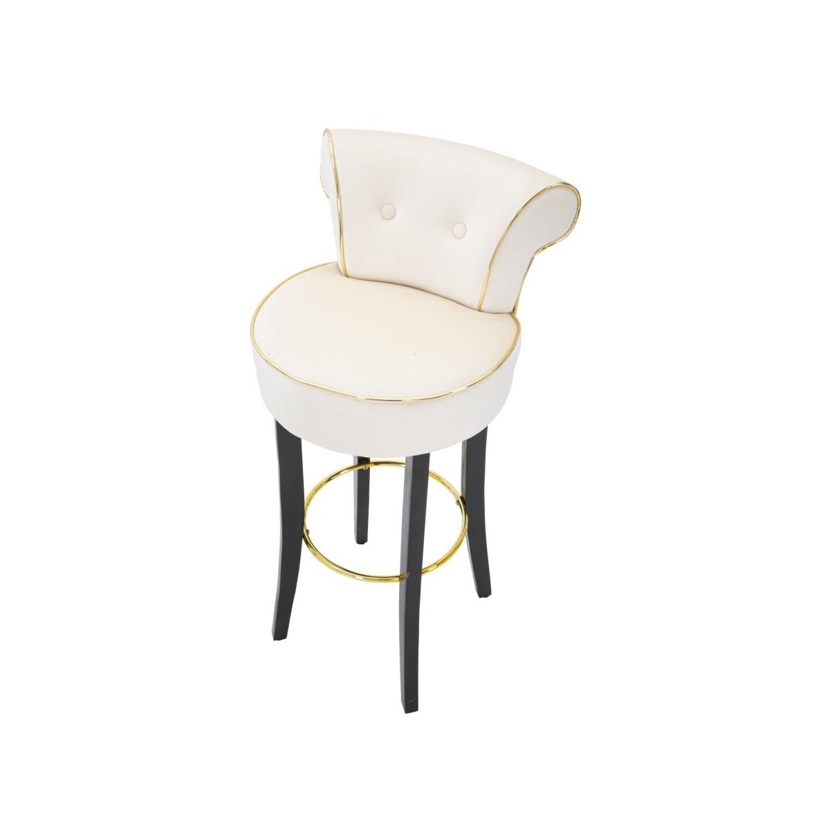 Sgabello bar luxy crema altezza seduta 46 x 48 x 96 cm