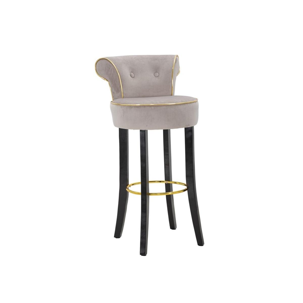Sgabello bar luxy grigio altezza seduta 46 x 48 x 96 cm