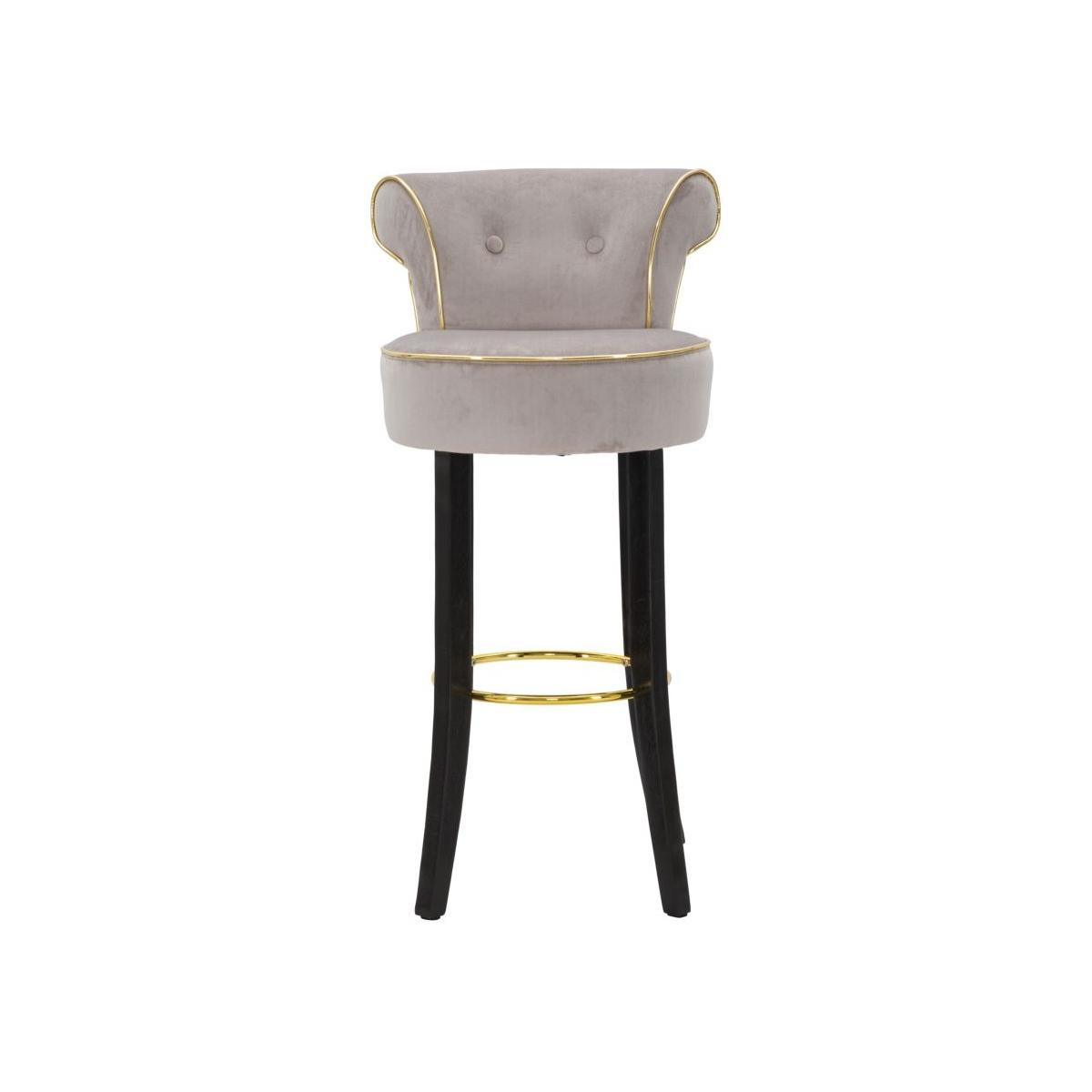 Sgabello bar luxy grigio altezza seduta 46 x 48 x 96 cm
