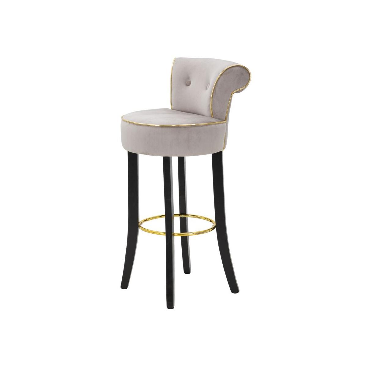Sgabello bar luxy grigio altezza seduta 46 x 48 x 96 cm