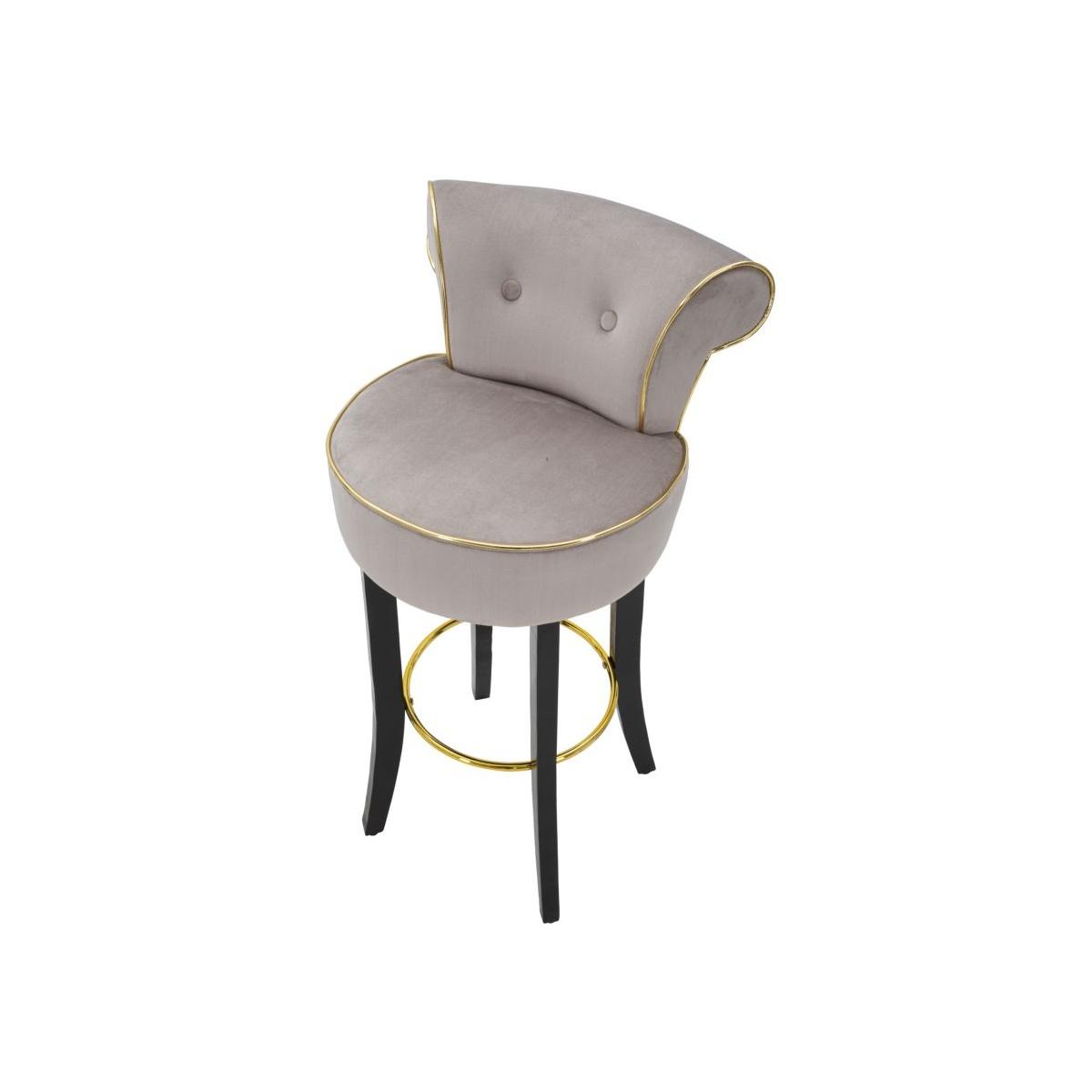 Sgabello bar luxy grigio altezza seduta 46 x 48 x 96 cm