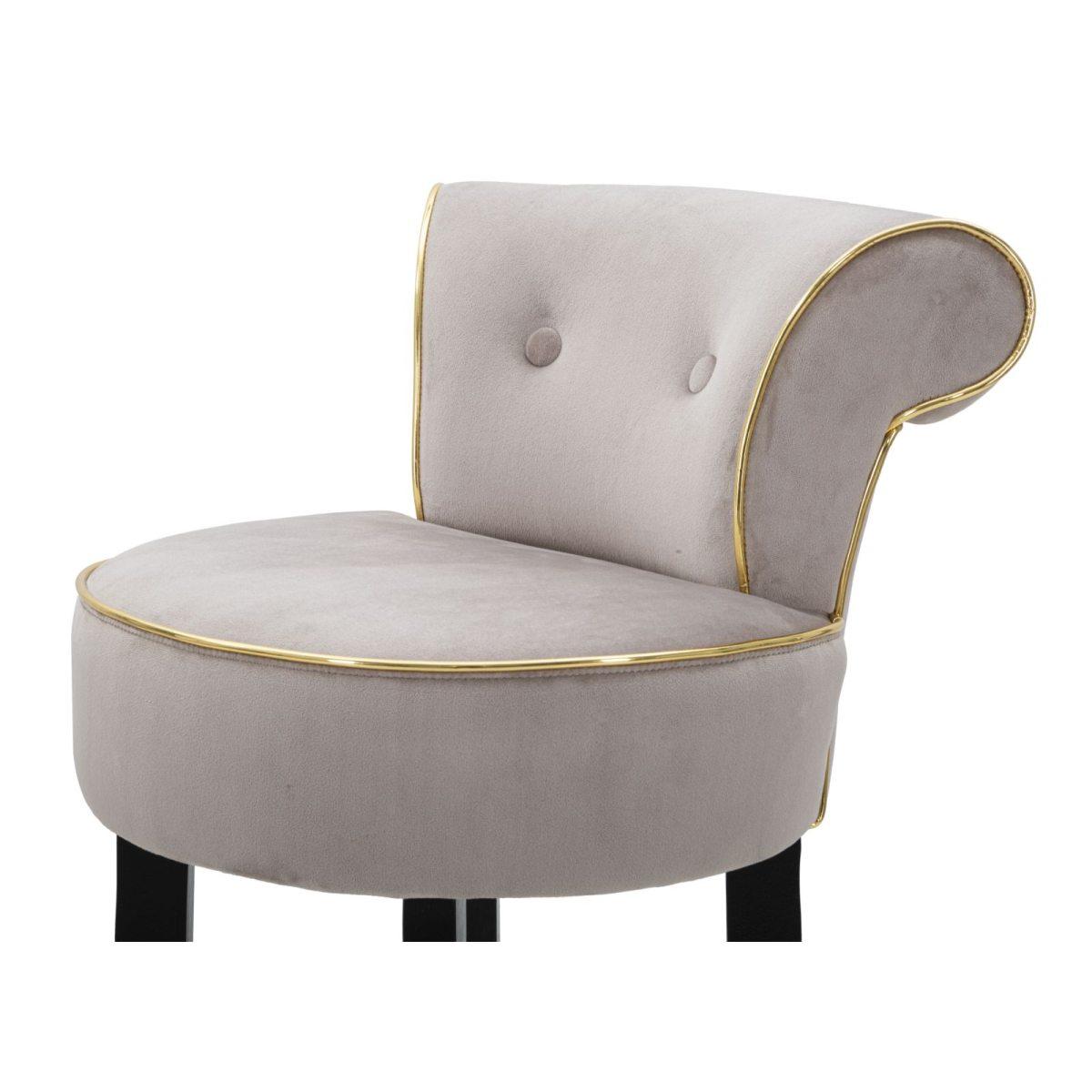 Sgabello bar luxy grigio altezza seduta 46 x 48 x 96 cm