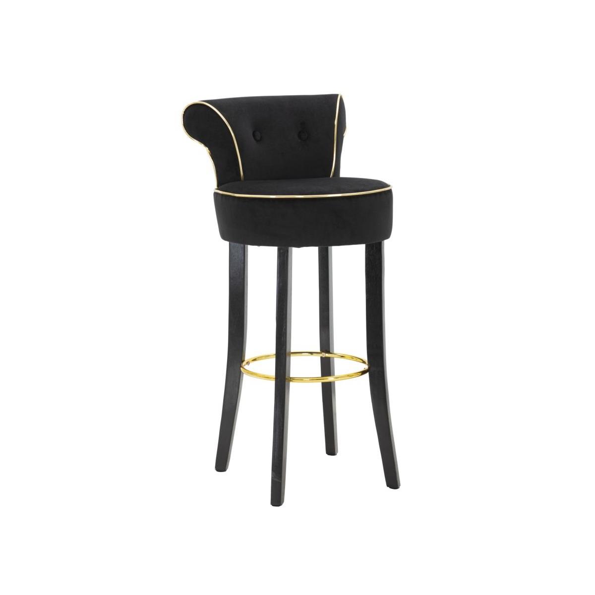 Sgabello bar luxy nero altezza seduta 46 x 48 x 96 cm