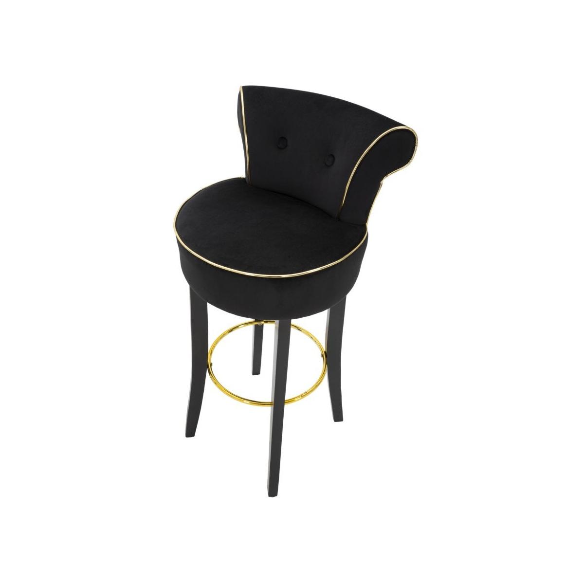 Sgabello bar luxy nero altezza seduta 46 x 48 x 96 cm
