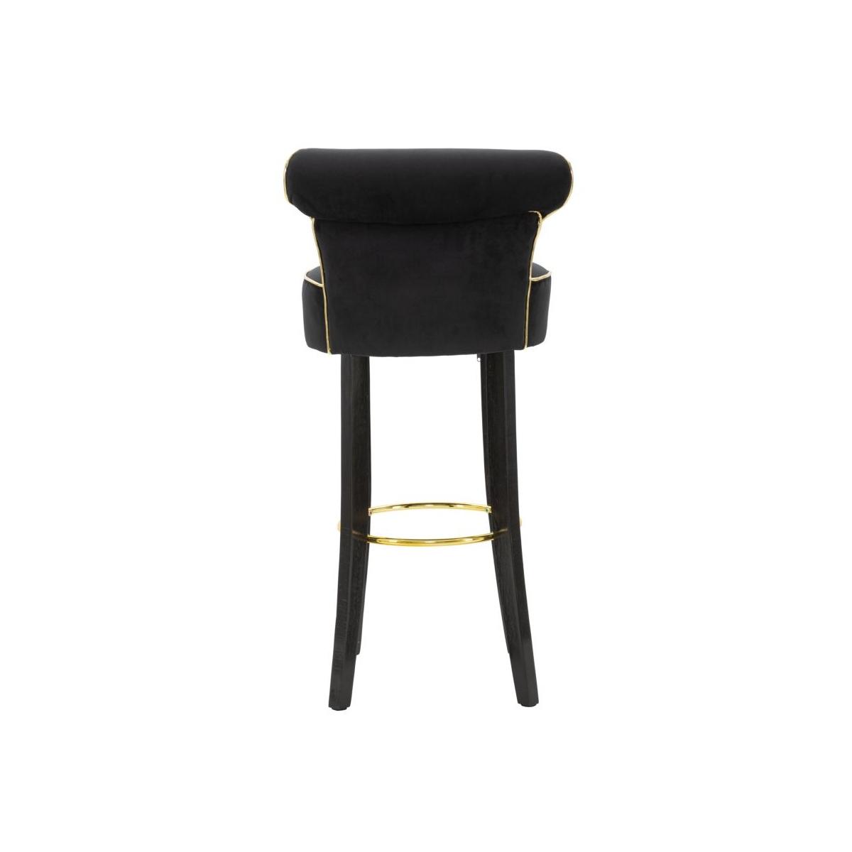 Sgabello bar luxy nero altezza seduta 46 x 48 x 96 cm