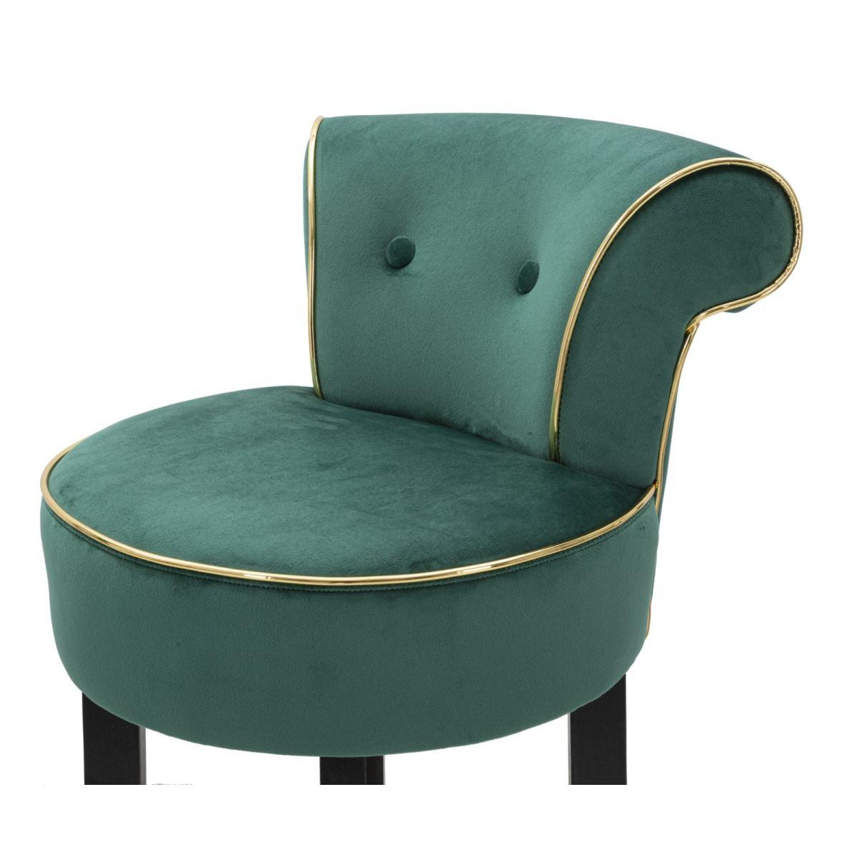Sgabello bar luxy verde altezza seduta 46 x 48 x 96 cm